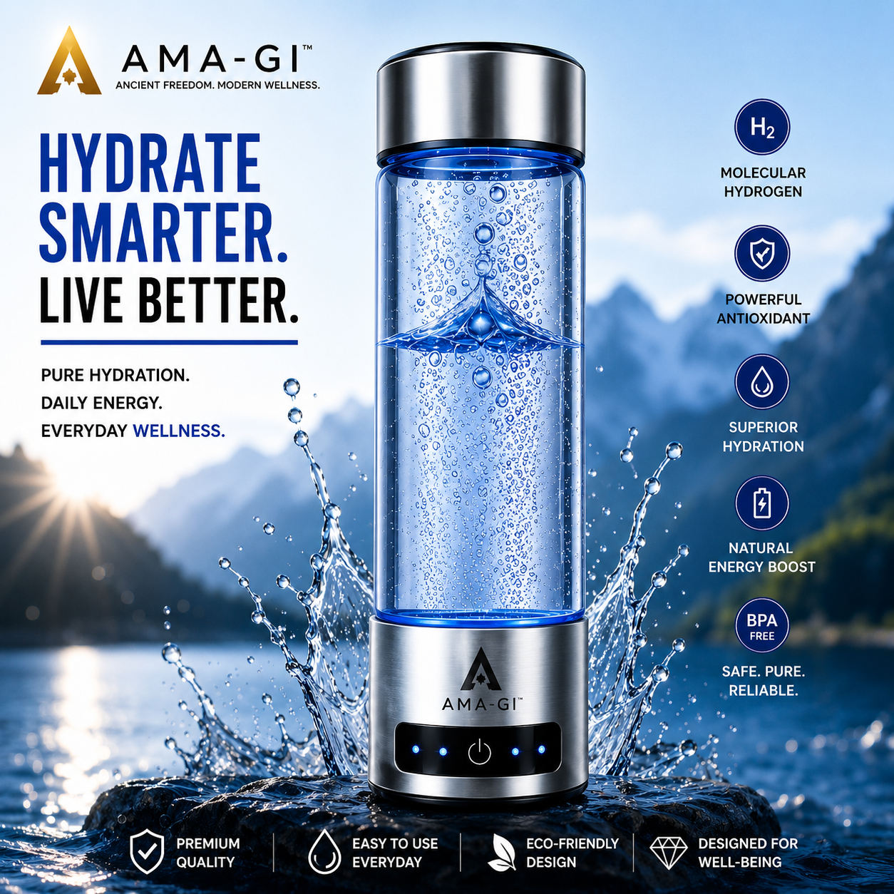 AMA-GI™ Hydrogen Wellness Bottle
